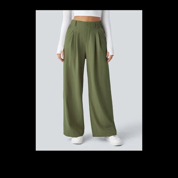 NWT Halara High Waisted Pocket Wide Leg Waffle Pants - Picture 2 of 2